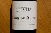 2009 Côtes du Rhône rouge, Domaine de Cristia