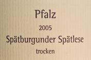 2005 Spätburgunder Spätlese trocken, Theo Minges