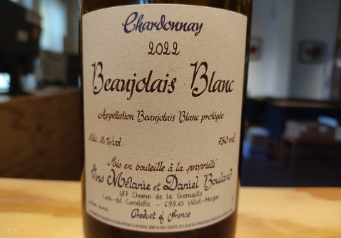 2022 Chardonnay Beaujolais blanc Daniel Bouland