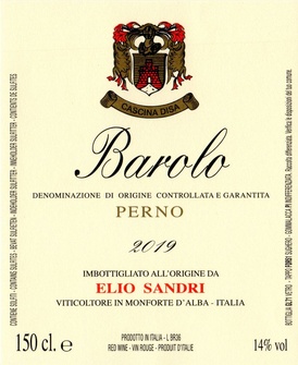 2019 Barolo Perno, Elio Sandri MAGNUM