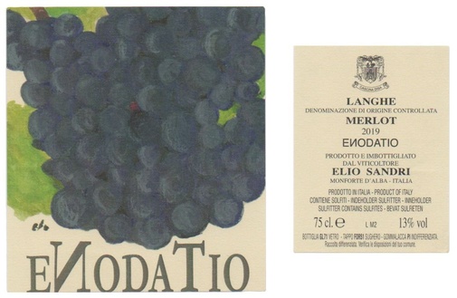 2019 Enodatio Langhe Merlot, Elio Sandri