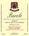 2019 Barolo Perno Riserva Vigna Ceretta, Elio Sandri