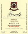 2019 Barolo Perno Riserva Vigna Disa, Elio Sandri