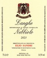 2023 Langhe Nebbiolo, Elio Sandri